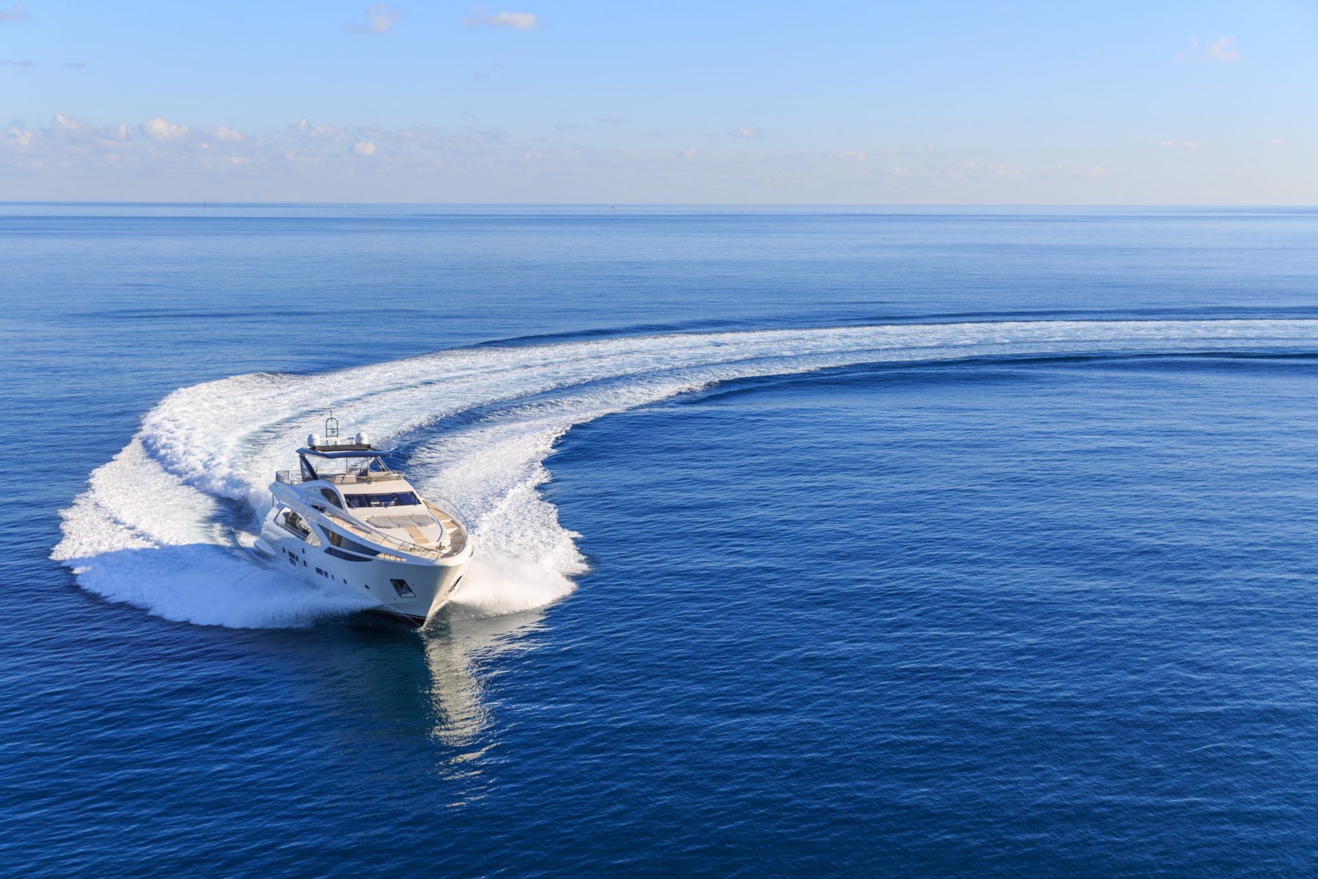 A yacht in the river